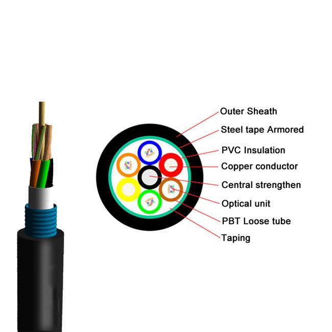 Светоэлектрическое составное волокно - силовой кабель 36core 48core 1 гибрида GDTS GDFTS оптического кабеля медный