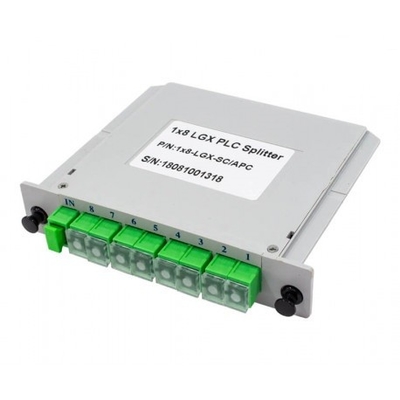PLC 130x100x25mm дивизора карты Splitter волокна Splitter 1x8 PLC коробки SC/APC LGX оптически