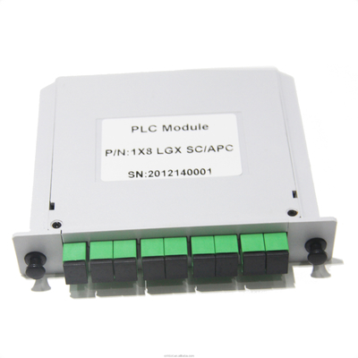 коробка splitter splitter LGX кассеты оптического волокна SC FC UPC APC пути 1x8