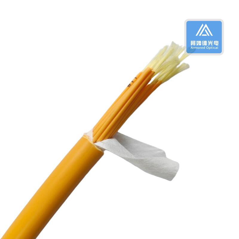 12 Cores Break Out Fiber Optical Cable 12.0mm  Yellow LSZH Indoor